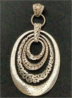 Sarda Sterling Silver Large Pendant