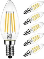 LVWIT 6 Pack B11 LED Filament Bulb 5.5W (40W