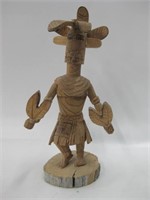 6" Morning Singer Wood Kachina Signed Platero