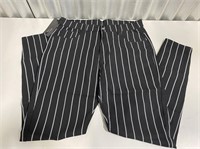 Woman’s Fit Pants Size 36 Black White Striped