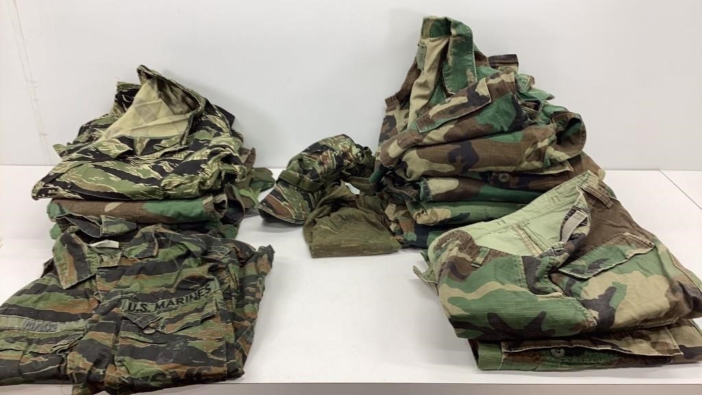 Camouflage Shirts medium,  small and x-small,
