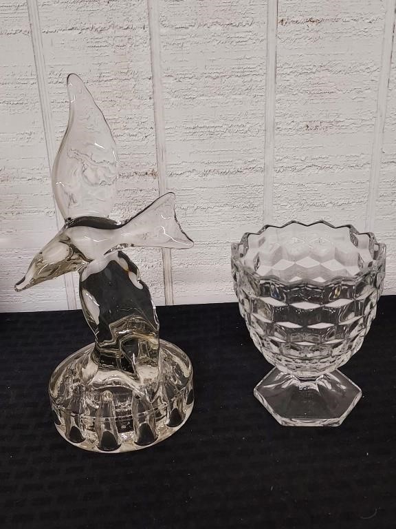 2pc antique glass CAMBRIDGE & FOSTORIA