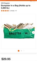 WM Bagster  Dumpster in a Bag