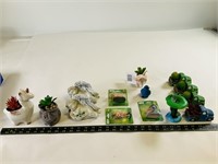 13pcs Ceramic decor and succulent bundle