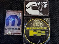 Hummer/Mopar/Cummins Tin Signs