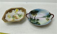 hand painted nippon & noritake dishes