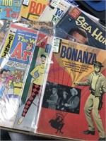 Old comic books-- mostly 10, 12, 15, 25 cents