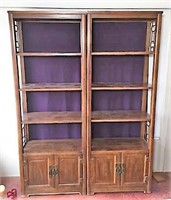 Pair of Asian Styled Book Cases