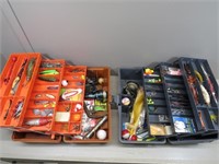(2) Tackle Boxes and Contents – vintage and