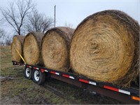 (8) Small Round bales grass hay
