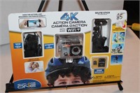 New 4K Action Camera with accessories and 32 GB Ca