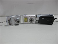 3 Cameras Cyber-Shot, Sony & Video Recorder See