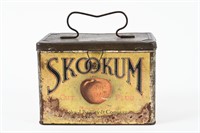 SKOOKUM CUT PLUG TOBACCO TIN LUNCH PAIL