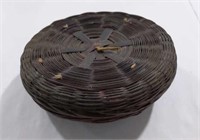 Vintage Sewing Basket, Approx 5.5" dia