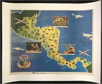 Pan American World Airways Poster, Central America