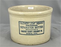RW 5 lb butter crock w/ "Clover Leaf Brand