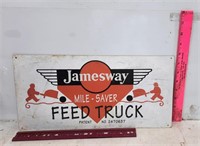 Jamesway Feed Truck Sign 8" x 16"