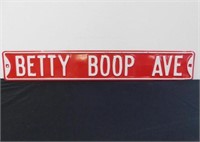 BETTY BOOP AVE. REPRODUCTION METAL SIGN