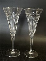Pair of Waterford Flutes - Inscribed