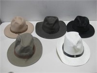 Five Assorted Hats Pre-Owned