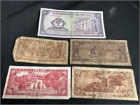 Group of vintage Vietnamese paper money