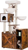 Hey-brother Cat Tree with Litter Box Enclosure