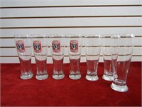 (7)Pilsner beer glasses. Widmer brothers(4)