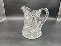 LEAD Cut Glass American  Thistle Pattern Pitcher