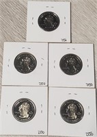 All (5) 2002-S State Quarter Proofs