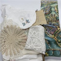 Lot of Table Covers, Doilies, Napkins