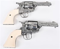 PAIR ROBERT VALADE CATTLEBRAND ENGRAVED RUGERS