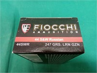 Fiocchi .44 S&W Russian 247gr. Lead round nose.