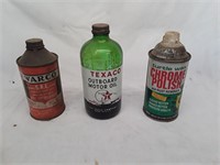 Vintage 2 Cycle Oil & Brake fluid Containers