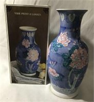 Hand Painted Floral Porcelain Vase
