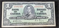 1937 Bank of Canada $1 Bank Note