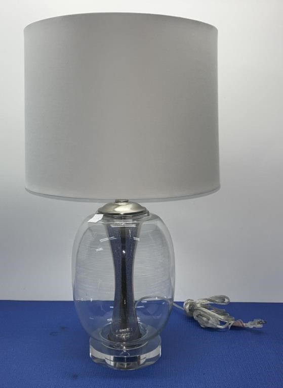 Glass Table Lamp with Gold Fleck Insert with