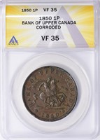 Upper Canada 1850 Penny KM-Tn3 ANACS VF-35