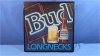 Bud Longnecks Beer Sign (works)
