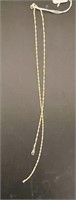 14K GOLD 20" NECKLACE- WEIGHS 2.2 GRAMS OR