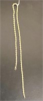 14K GOLD 18" ROPE NECKLACE- WEIGHS 9.5 GRAMS OR