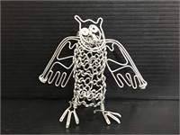 Small Metal wire owl figure