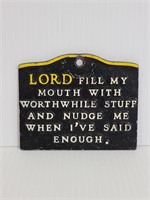 Metal Lord quote plaque