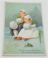 Antique 1913 Christmas Post Card