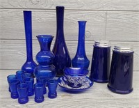 Cobalt Blue Glass Pieces