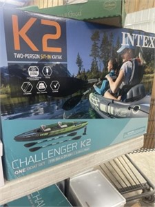INTEX K2 TWO PERSON INFLATABLE KAYAK W PADDLES