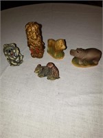 LOT OF MINI LIONS, HIPPO, AND SQUIRREL