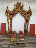 Balinese carved wood  archway