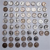 60 Mercury Silver Dimes