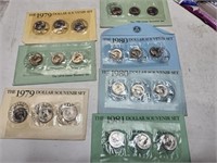 P,D,S, UNC. Susan  B. Anthony dollar coin sets.