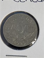 1929 Canada King George V 5 Cent